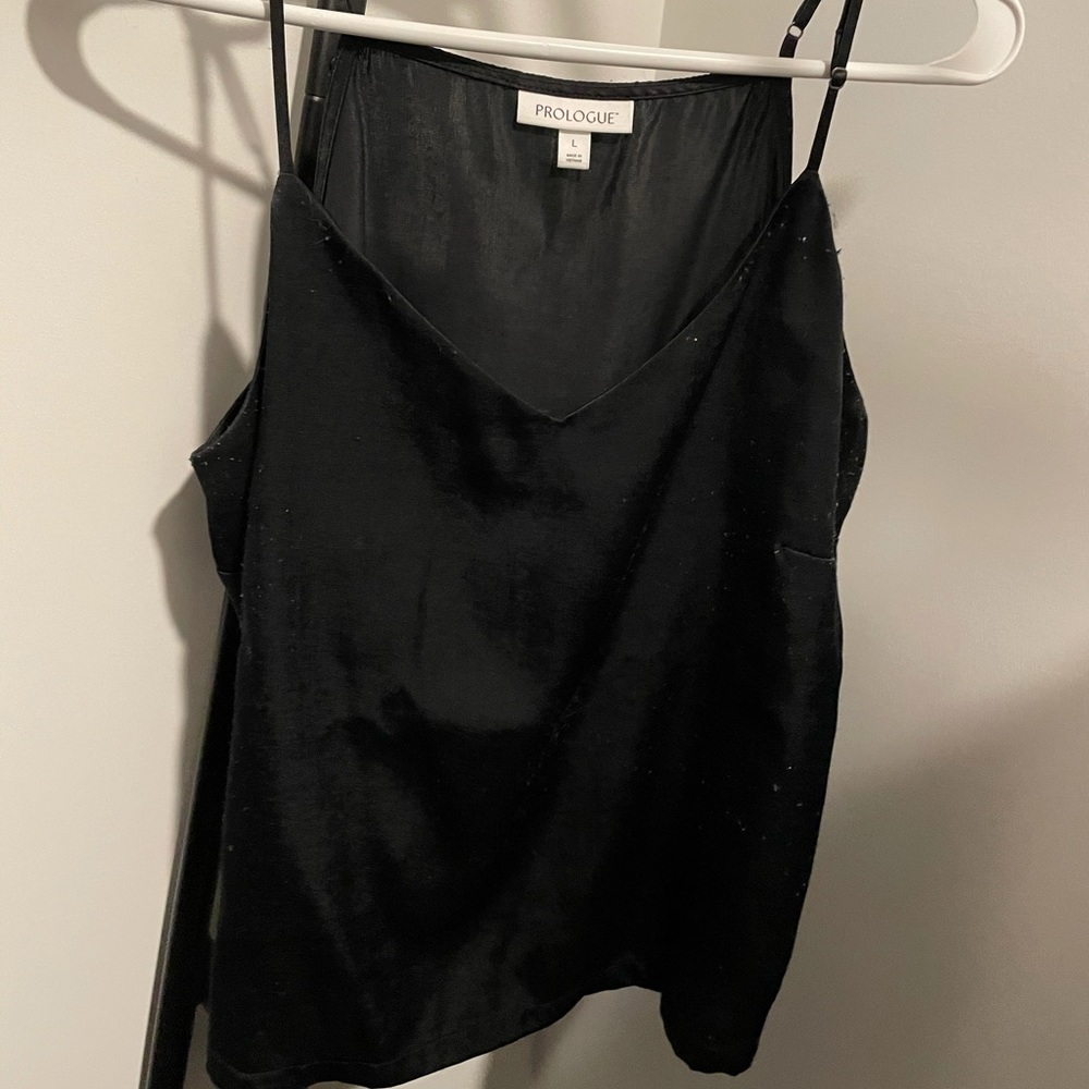 Black silk top